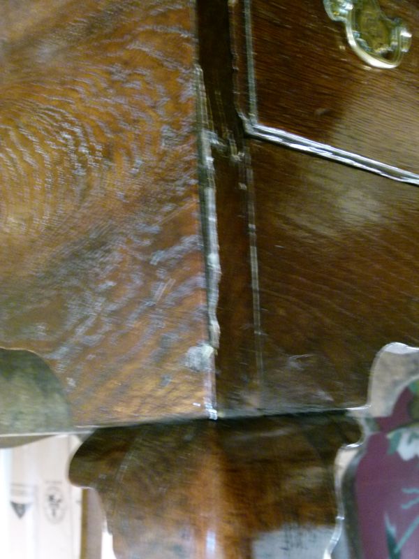 18th Century oak lowboy fitted three drawers having a shaped apron below and standing on cabriole - Image 8 of 9