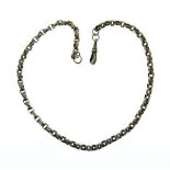 Chain, of oval facetted belcher links, with a swivel catch, 38.5cm long, 23g gross Condition: No