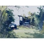 John Yardley (b.1933) - Watercolour - The Summer House, signed, 24cm x 34cm A.R. Condition: **