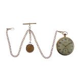 Kendal & Dent, London - 9ct gold open face pocket watch, the signed off-white dial with gilt