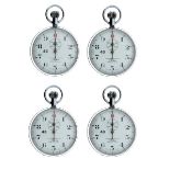 Venner Ltd - 4 metric stopwatches Type A.40, dials having black numerals to records 10 seconds