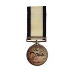 Queen Victoria Naval General Service Medal with Syria bar awarded to John Hayes, H.M.S. Thunderer