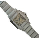 Cartier - Lady's Santos 2423 stainless steel automatic wristwatch, the dial with date and having