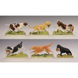 Six Royal Worcester figures from the Sporting Dogs series, designed by Doris Lindner and comprising: