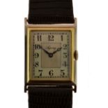 Asprey - Gentleman's Vintage white and yellow gold wristwatch, the two-tone signed dial with Roman