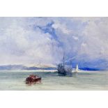 Attributed to James Baker Pyne (1800-1870) - Watercolour - T.S.Formidable Off Portishead Point,