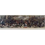 19th Century coloured engraving - The Death Of Nelson At The Battle Of Trafalgar, engraved by