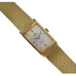Omega - 'Ladymatic' 18ct gold automatic wristwatch, the silvered dial with gilt hour markers and