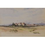 Keeley Halswelle (1832-1891) - Watercolour - Carcavallos, Portugal, possibly a view of the marquis