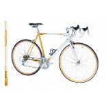 Unbranded Columbus AELLE steel framed racing cycle fitted Campagnolo Avanti brakes, Campagnolo