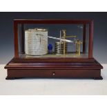 Modern mahogany cased barograph by Casella of London Condition: