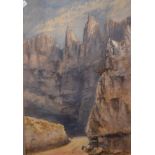 Watercolour - Cheddar Gorge, together with a quantity of various prints relating mainly to the
