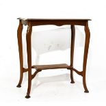 Early 20th Century walnut and beech rectangular top occasional table Condition: