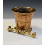 Bronze mortar and pestle Condition: