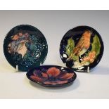 Three modern Moorcroft pin dishes Condition: