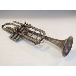 Vintage Hawkes & Co silver plated trumpet 'The Clippertone' Condition: