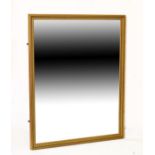 Large modern gilt framed bevelled wall mirror, overall dimensions 150cm x 117cm Condition: