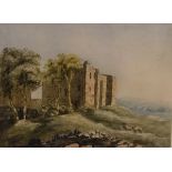 19th Century English School - Watercolour - Brongham Castle, Near Penrith, unsigned, 22.5cm x