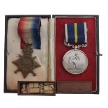 Medals - World War I 1914-15 Star awarded to 7382 Private W.A. Johnson, Royal Warwickshire Regiment,