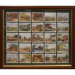 Cigarette Cards - Two framed sets comprising: Player's Old Hunting Prints (coloured) and Player's