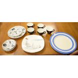 Ridgway Homemaker part tea service together with three Midwinter Cannes pattern plates and two