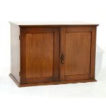 Edwardian walnut table cabinet fitted two doors Condition:
