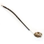 George III unmarked white metal toddy ladle having a typical twist handle Condition: