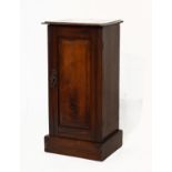 Edwardian walnut and beech pot cupboard Condition: