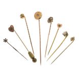 Collection of eight various stickpins Condition: