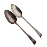 Pair of George III silver Old English pattern table spoons, London 1797, 3.5oz approx Condition: