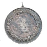 Victorian white metal prize medallion awarded by the Yatton Cottagers Horticultural Society, Medal