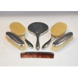 George V silver six piece brush set, Birmingham 1918/1919 Condition: