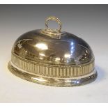 19th Century engraved silver plated meat cover, 35.5cm x 26.5cm Condition: