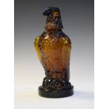 Mohan Meakin 'Golden Eagle' amber pressed glass whisky decanter Condition: