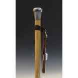 19th Century silver handled Malacca walking stick Condition: