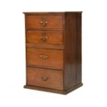 Mahogany chest of four short drawers Condition: