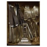 Quantity of various silver plated cutlery and a silver plated matchbox holder Condition: