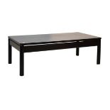 1970's period black ash finish rectangular topped coffee table Condition: