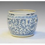 Chinese porcelain bowl having blue and white painted foliate decoration Condition: