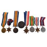 Medals - World War I trio awarded to 25841 Private C.Bailey, Gloucestershire Regiment, together with