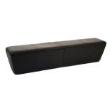 Modern Design - Conran four seater stool/bench upholstered in dark leather Condition: