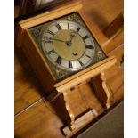 18th Century style wall clock, the 20cm brass dial having a silver chapter ring with Roman and