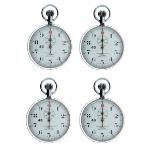 Venner Ltd - Four metric stop watches Type A.40, dials having black numerals to record 10 seconds
