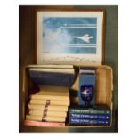 Various items including Concorde print, Peter Pugh - The Magic Of A Name, The Rolls Royce Story, 3