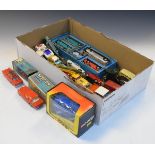 Collection of various die-cast model cars and other vehicles Condition:
