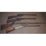 Vintage B.S.A air rifle, together with three other vintage air rifles Condition: