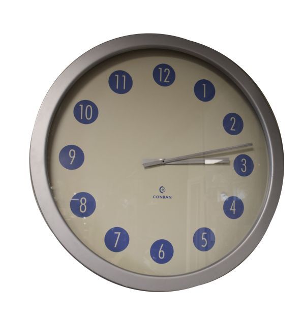 Large Conran circular wall clock, 95cm diameter Condition: