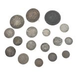 Coins - Small quantity of G.B. silver and other coinage, mainly 18th/19th Century Condition: