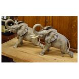 Two modern porcelain figures of elephants Condition: