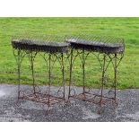 Pair of reproduction Victorian style wirework plant troughs Condition: